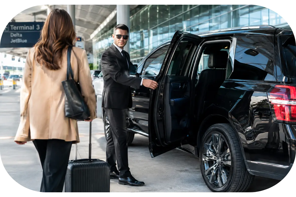 MCO Orlando International Airport limousine pickup service by Superb Trans